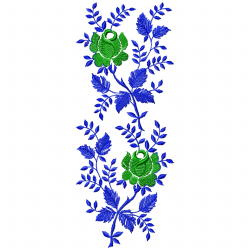 Flowers And Tree Embroidery Design 10